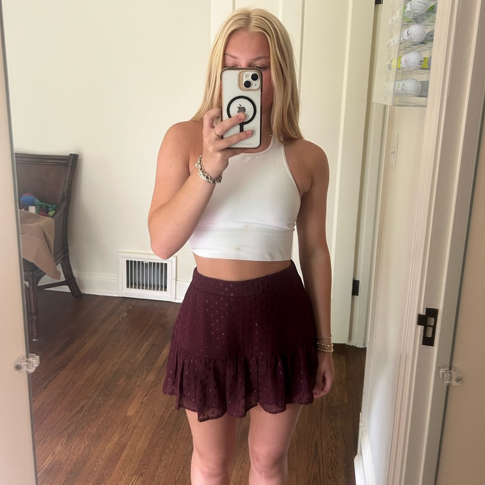 Burgundy skirt